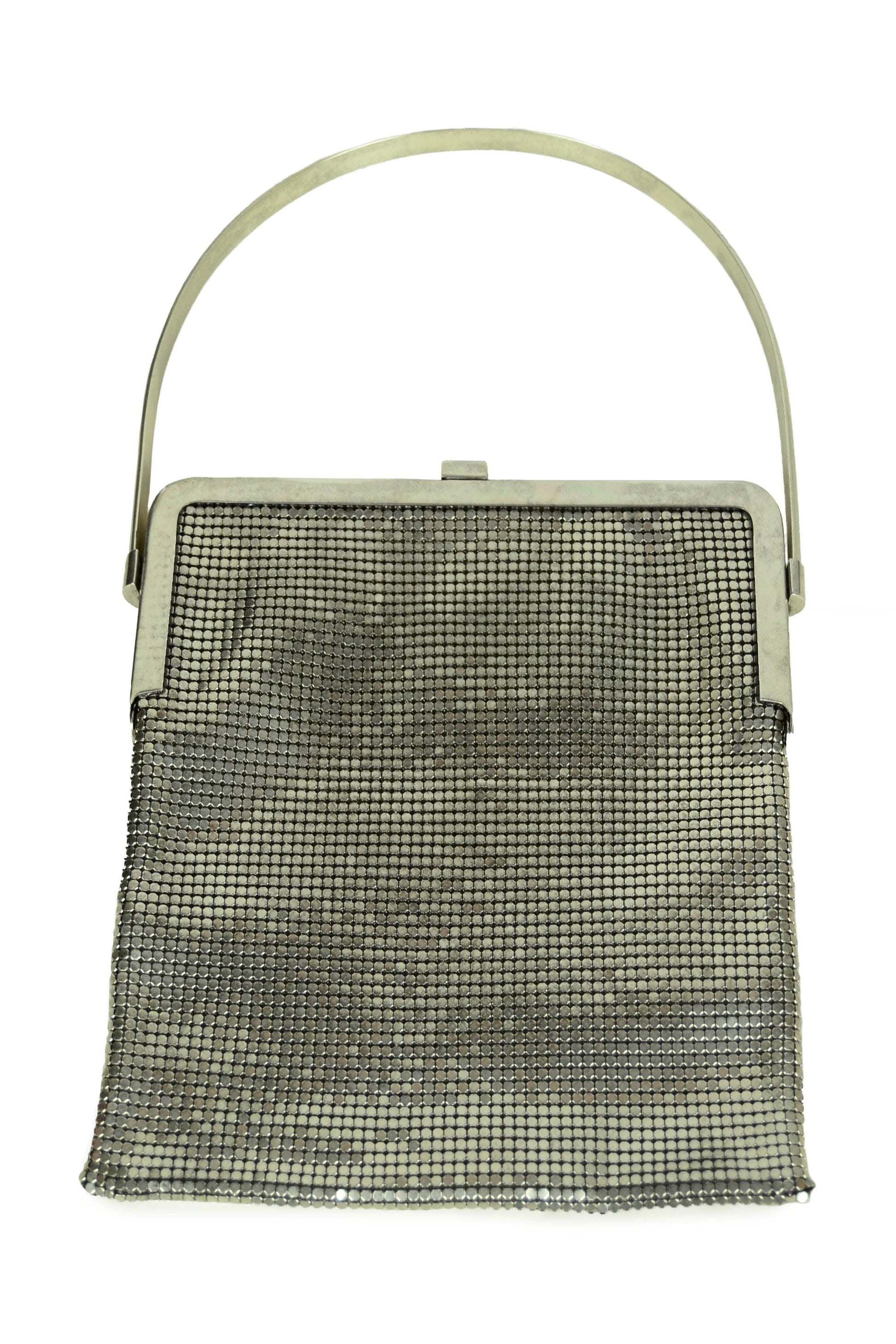Chanel 1990s Rare Silvertone Mesh Chain Handbag - Rovelle Bags
