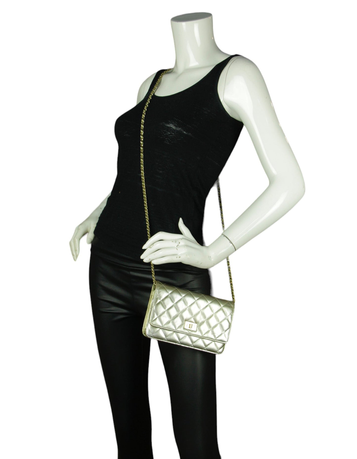 Chanel Gold Leather Reissue WOC Crossbody Crossbody Bag - Rovelle Bags