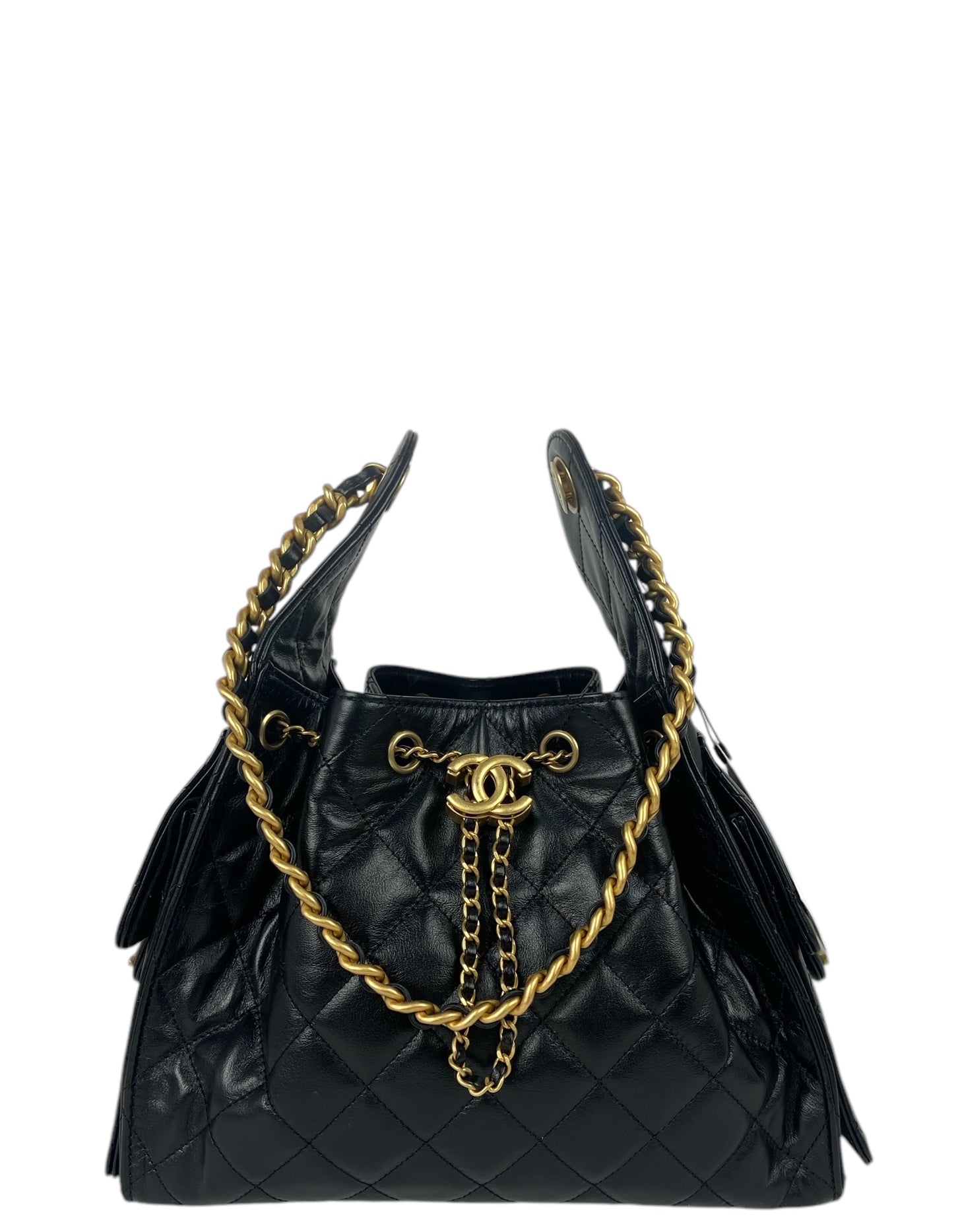 Chanel 2025 Black Leather Small 25 Shoulder Bag - Rovelle Bags