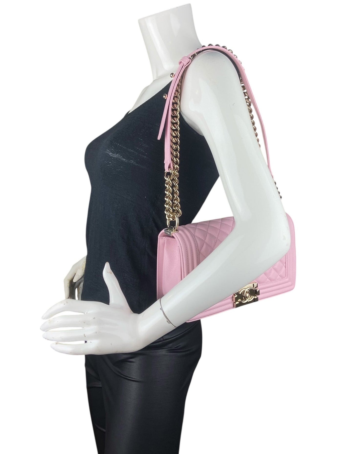 Chanel NWT 2025 Pink Caviar Medium Handbag - Rovelle Bags