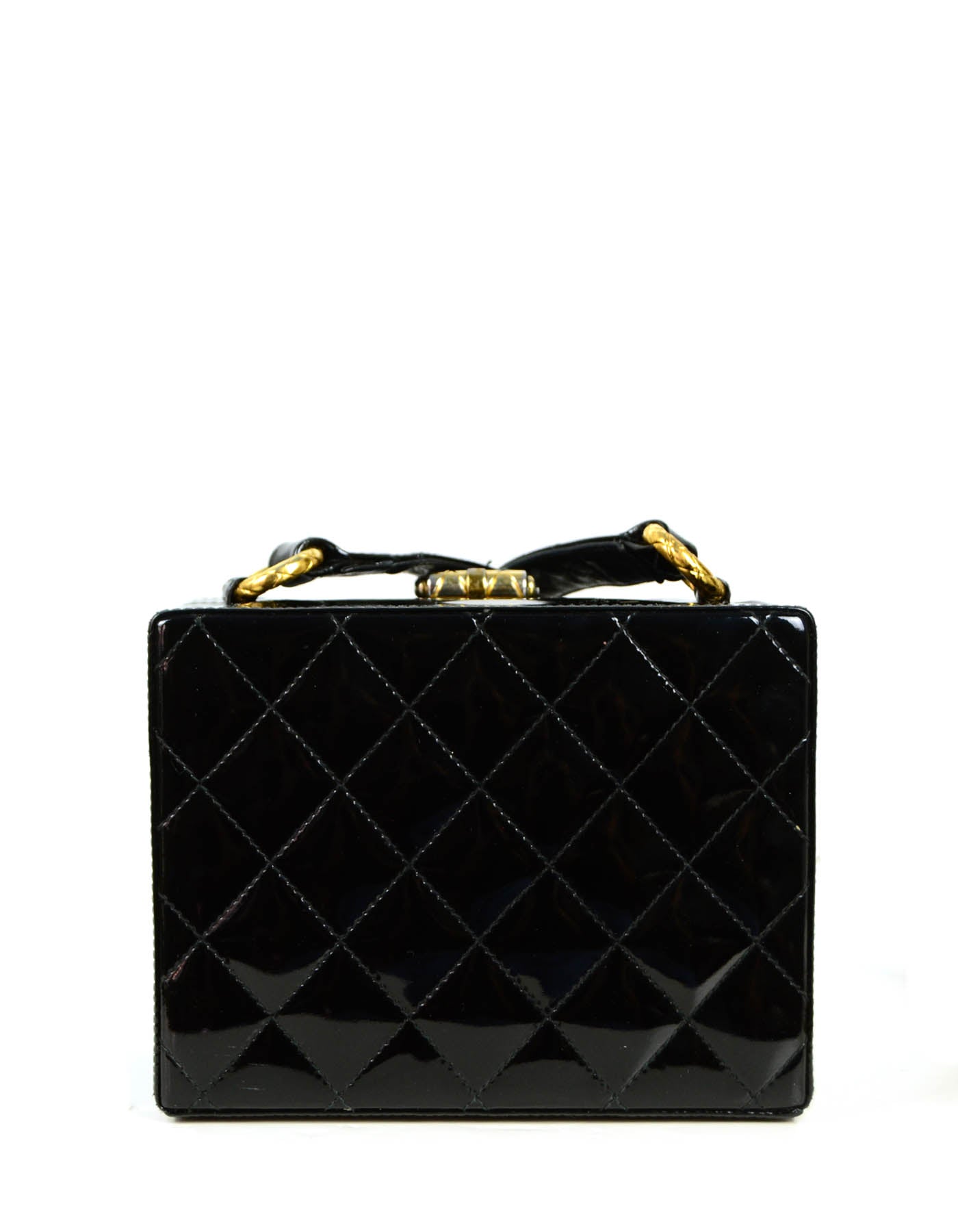Chanel Black Patent Hardcase Shoulder/Crossbody Shoulder Bag - Rovelle Bags