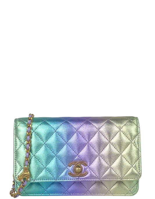 Chanel '24C Metallic Ombre Leather Wallet Crossbody Bag - Rovelle Bags