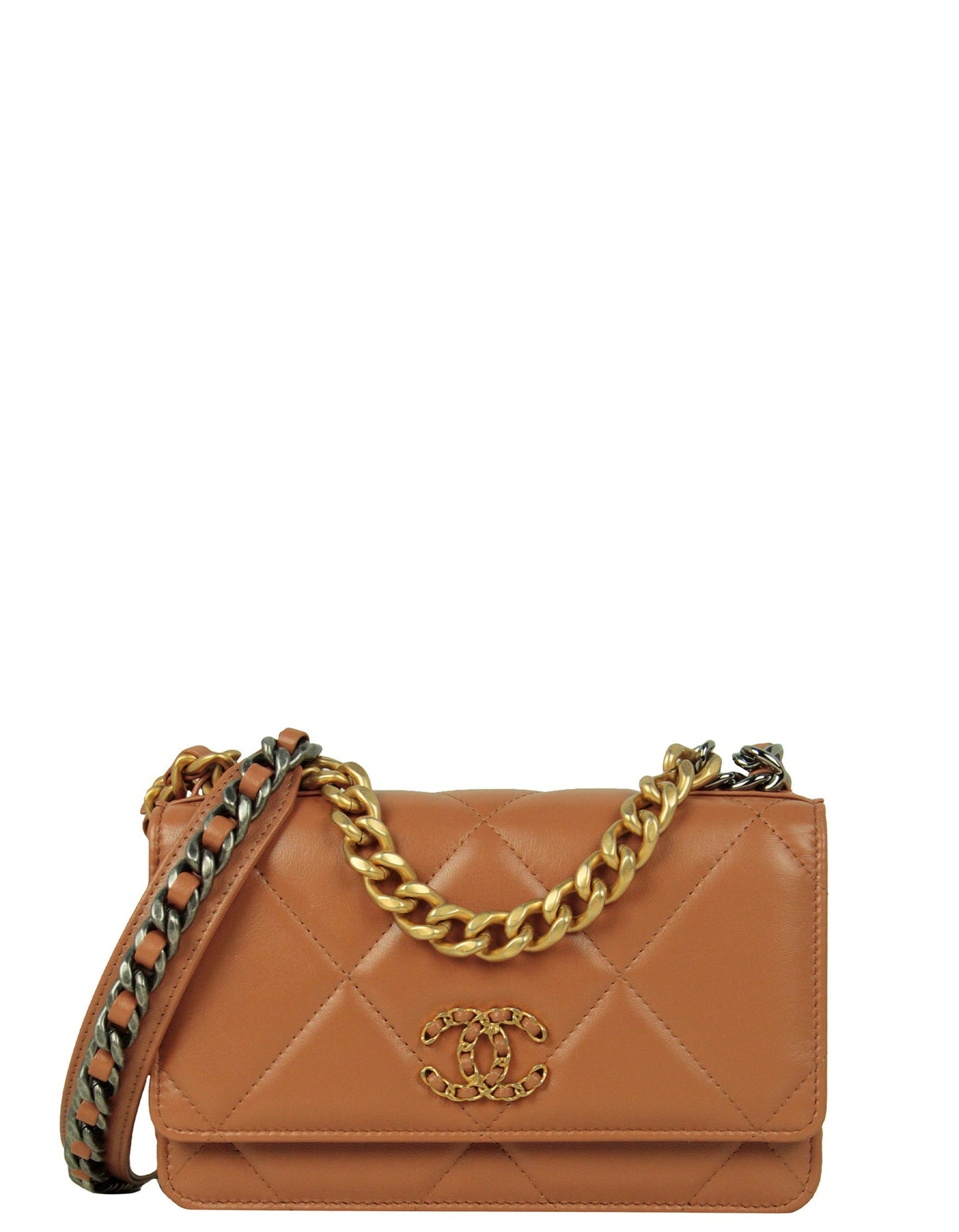 Chanel Brown Quilted 19 WOC Crossbody Crossbody Bag - Rovelle Bags