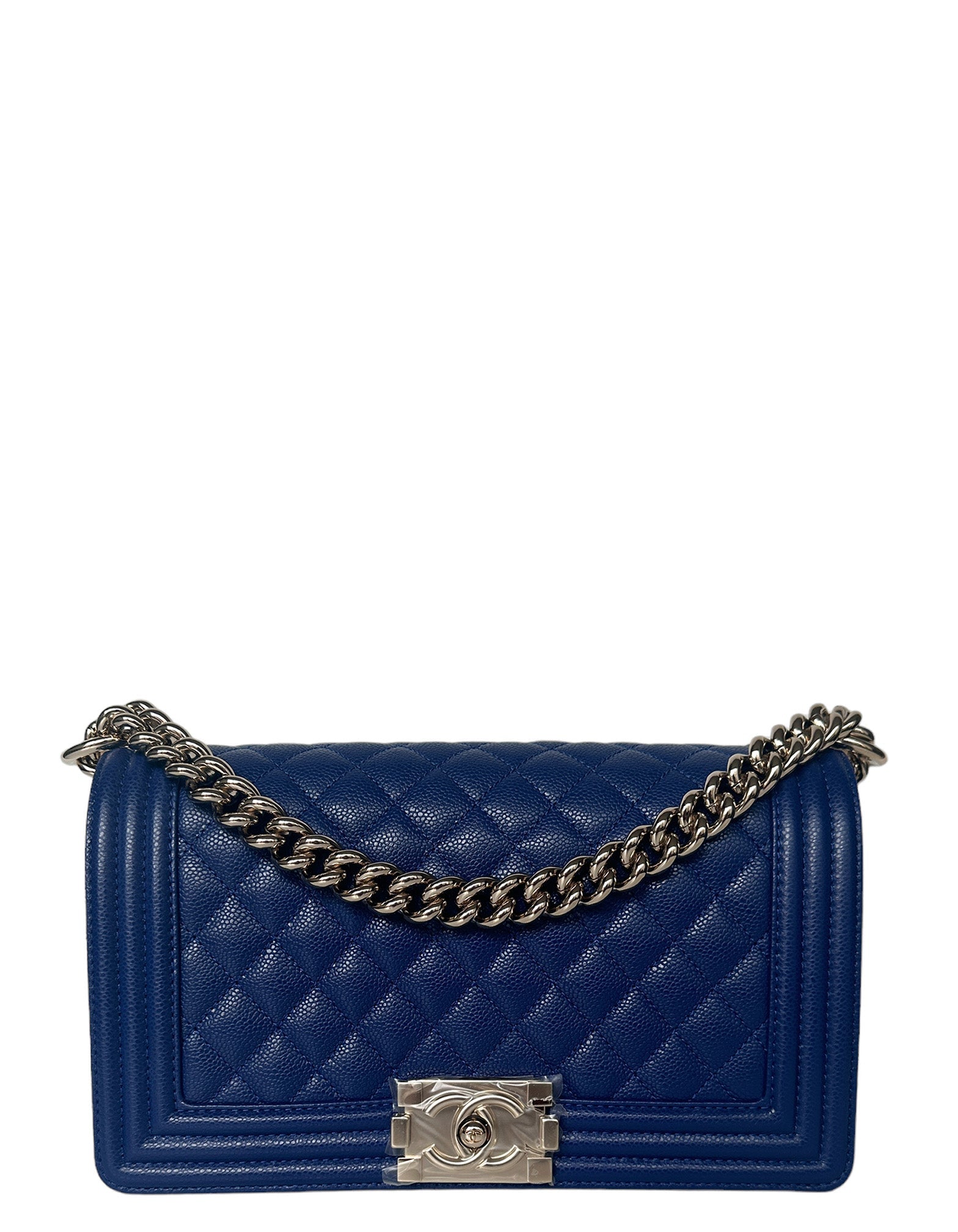 Chanel NEW Cobalt Blue Caviar Leather Handbag - Rovelle Bags