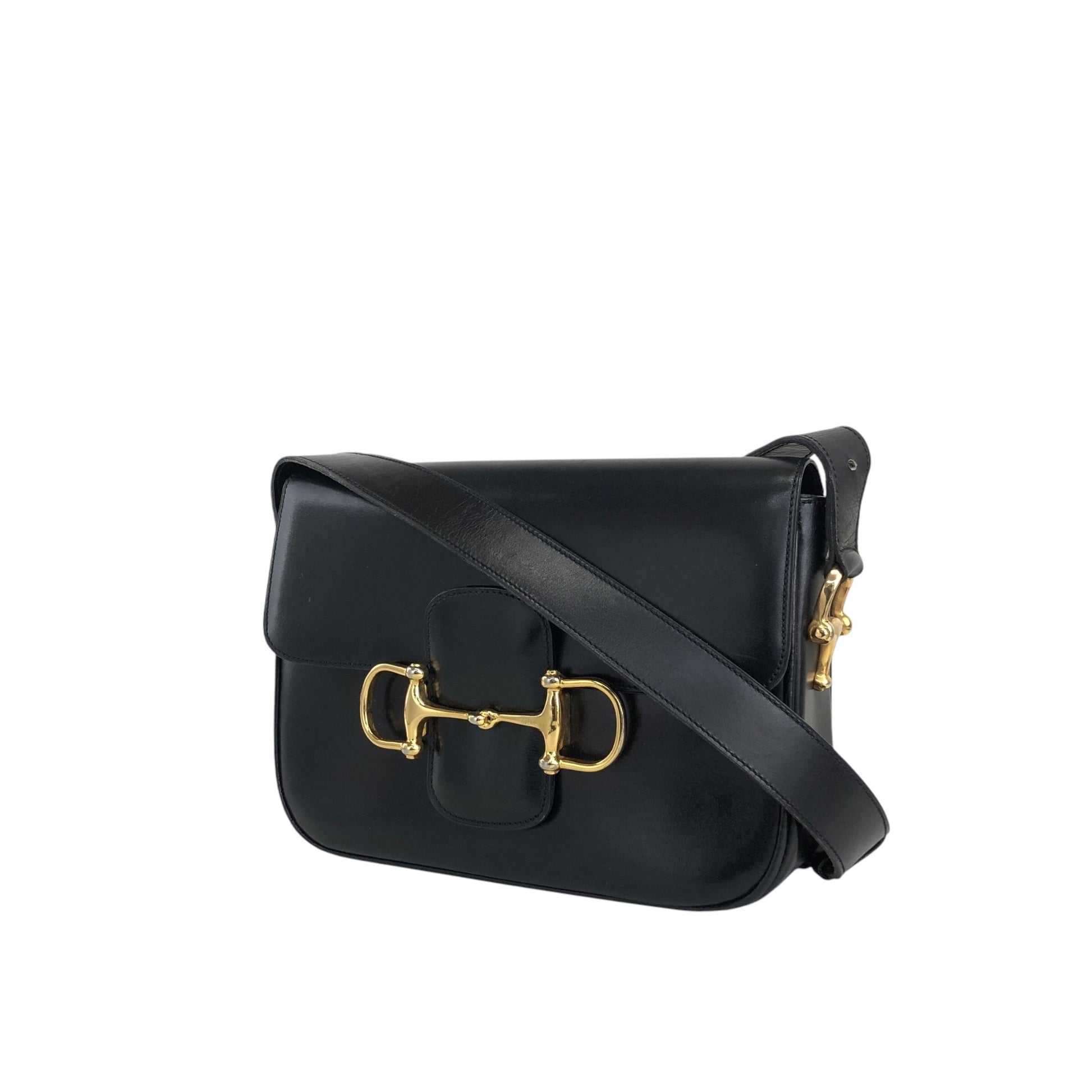 CELINE Horse Bit Shoulder bag Black dynnnp
