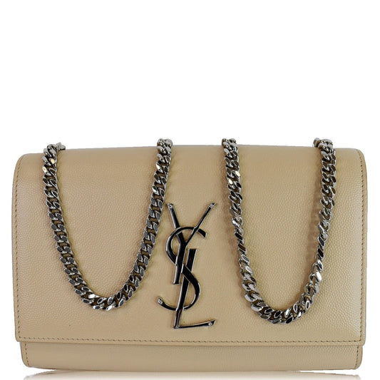 Saint Laurent Kate Leather Beige Crossbody Leather