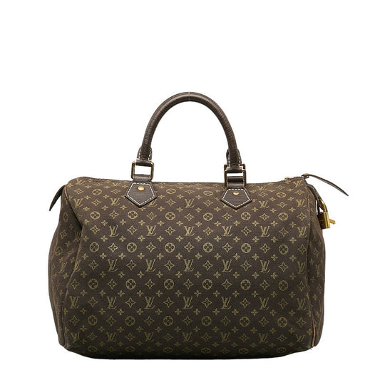 Louis Vuitton Louis Vuitton Monogram Miniature M95224 Handbag Linen/Leather Brown