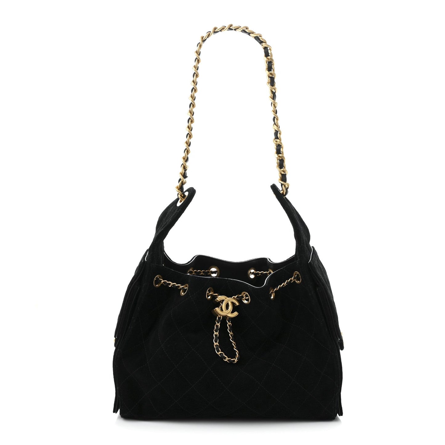 Chanel Suede Quilted Small Chanel 25 Handbag - Rovelle Bags