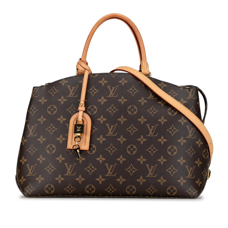Louis Vuitton Monogram Grand Paré MM Handbag 2WAY M45898 Brown PVC Leather Louis Vuitton