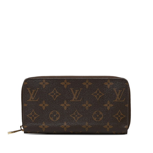 Louis Vuitton Monogram Wallet Round Long Wallet M41895 Brown PVC Louis Vuitton