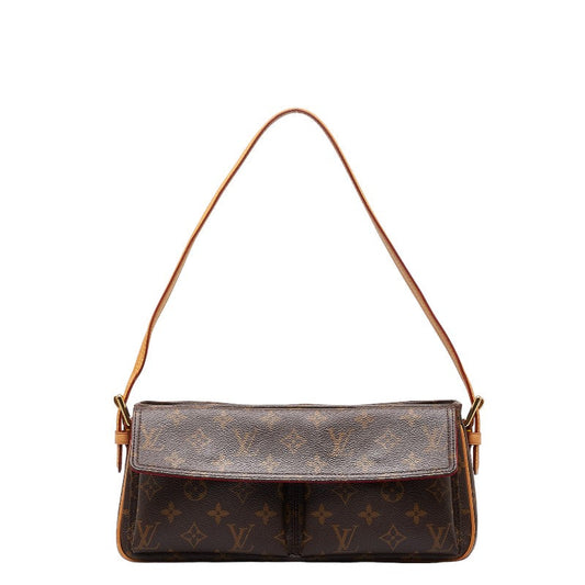 Louis Vuitton Monogram Vivace MM Handbag M51164 Brown PVC Leather Louis Vuitton