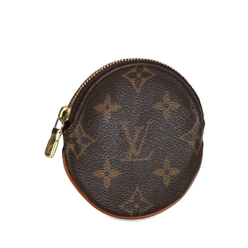 Louis Vuitton Monogram Portemoney Ron Coin Case M61926 Brown PVC Leather Louis Vuitton