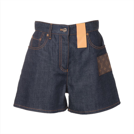Louis Vuitton 23AW Cotton Denim Pants 36 Navy Monogram Shoes RW232W