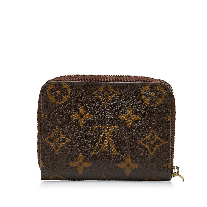 Louis Vuitton Monogram Zippe Coinpass Coincase M60067 Brown PVC Leather Louis Vuitton