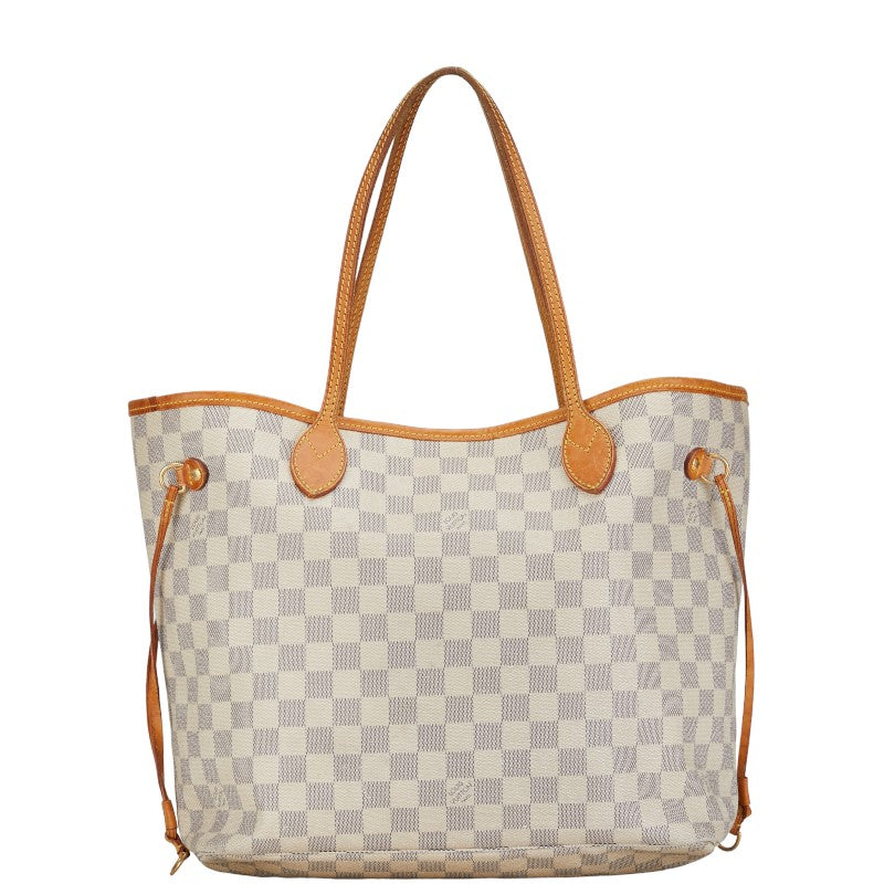 Louis Vuitton Damier Azur ark MM Tote Shoulder Bag N51107 White Ivory PVC Leather Louis Vuitton