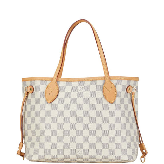 Louis Vuitton Damier Azur ark PM Tote Bag N51110 White PVC Leather Louis Vuitton