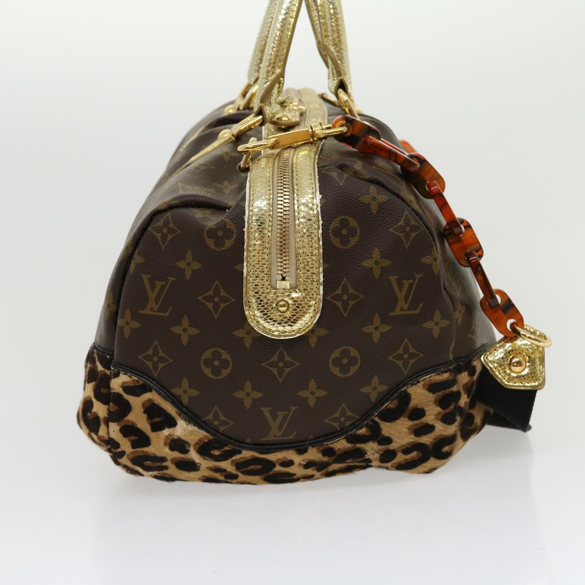 LOUIS VUITTON Monogram Leopard Steven Shoulder Bag M95281 LV 30069A