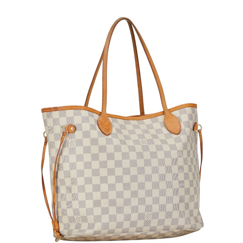Louis Vuitton Damier Azur ark MM Tote Shoulder Bag N51107 White Ivory PVC Leather Louis Vuitton