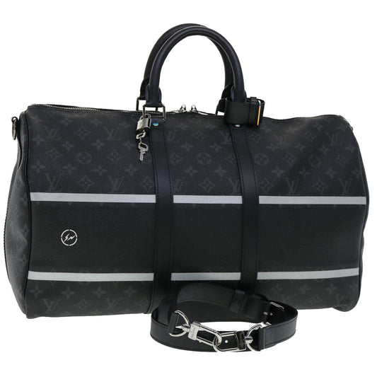 LOUIS VUITTON Monogram Eclipse fragment Keepall Bandouliere45 M43413 Auth 30424A