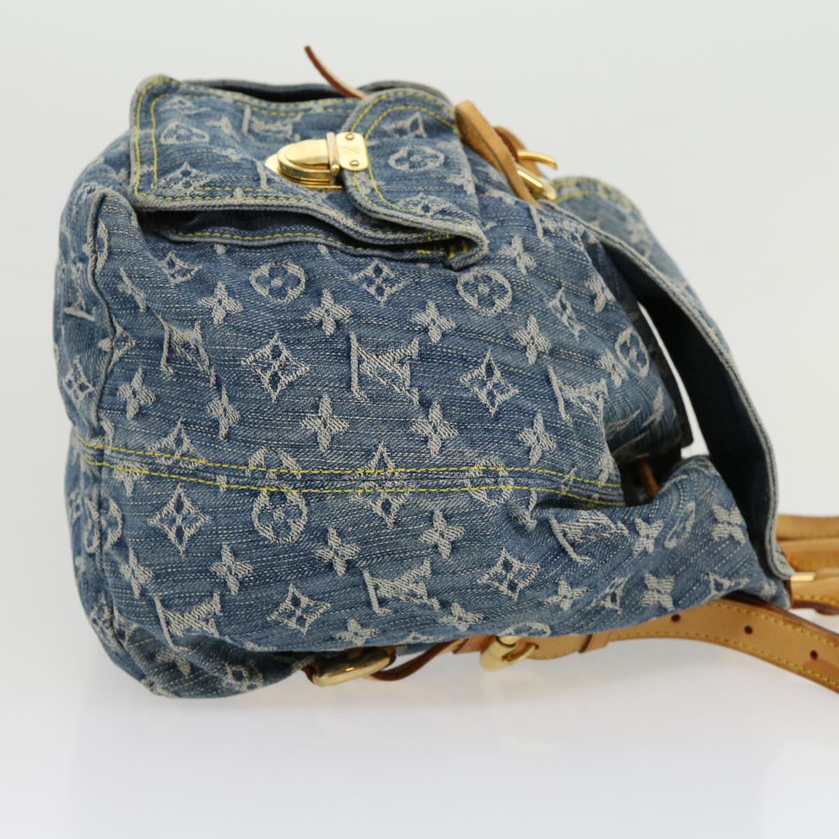 LOUIS VUITTON Monogram Denim Sac A DosGM Backpack Blue M95056 LV 30454A