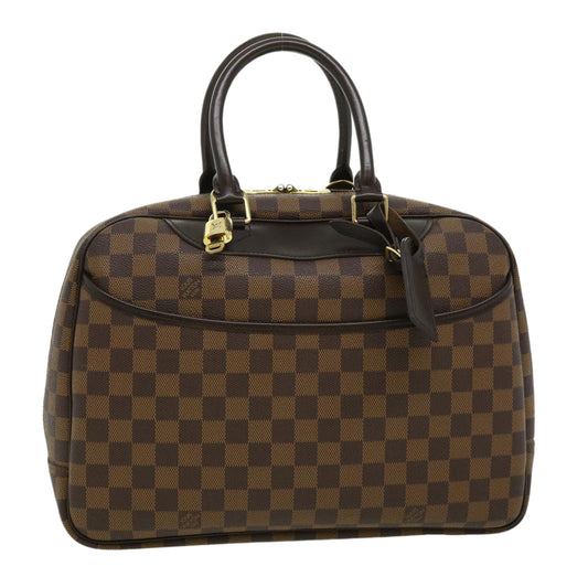 LOUIS VUITTON Damier Ebene Deauville Hand Bag SP Order N47272 LV Auth 30665