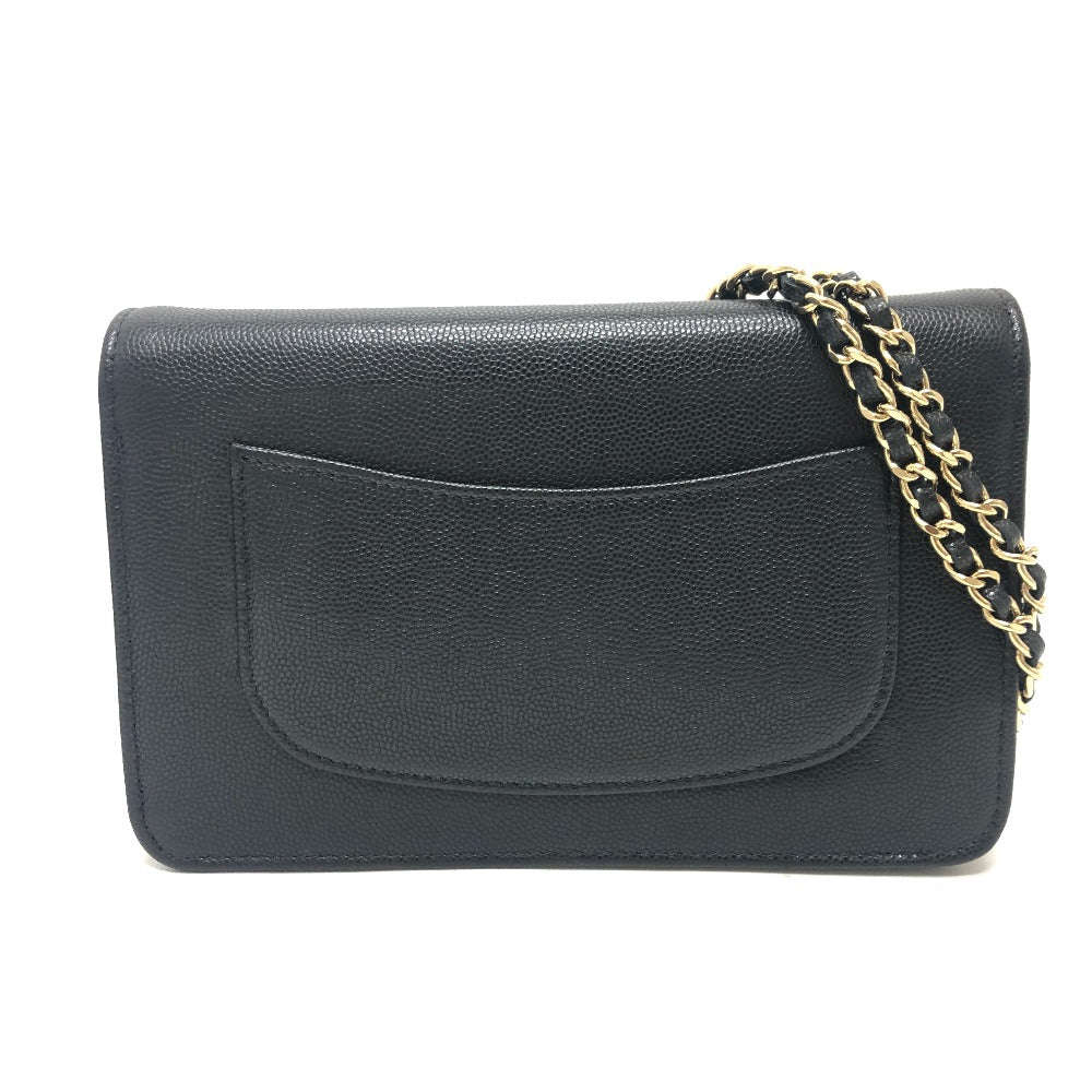 CHANEL Shoulder Bag Caviar skin black MÃÂÃÂ©tiers d'Art Collection COCO Mark
