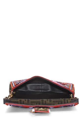 Fendi, Multicolor Embroidered Convertible Baguette Medium, Multi