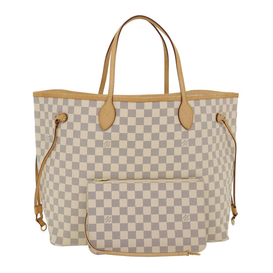 LOUIS VUITTON Damier Azur Neverfull GM Tote Bag N41360 LV 31476