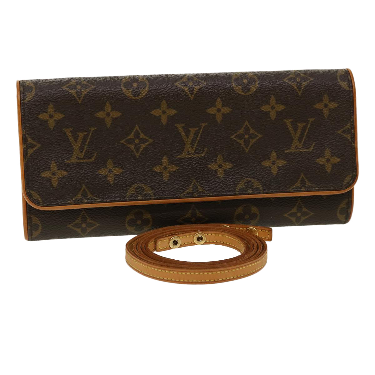 LOUIS VUITTON Monogram Pochette Twin GM Shoulder Bag M51852 LV Auth 31478