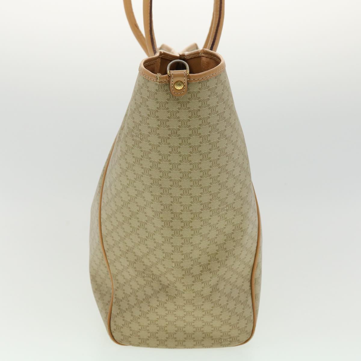 Luxury CELINE Macadam Canvas Tote Bag PVC Leather Beige 31532