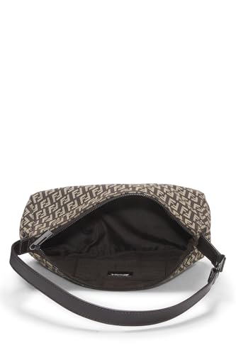 Fendi, Brown Zucchino Canvas Shoulder Bag, Brown