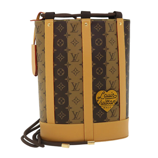 LOUIS VUITTON Monogram Stripe Randonnee messenger Shoulder M45968 Auth 31989A
