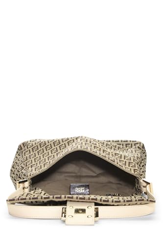 Fendi, White Zucchino Canvas Mama, White