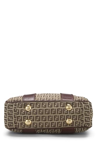 Fendi, Brown Zucchino Canvas Tote Small, Brown