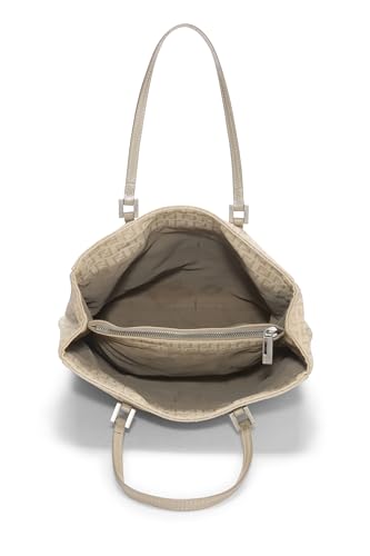 Fendi, Beige Zucchino Canvas Vertical Tote Small, Beige