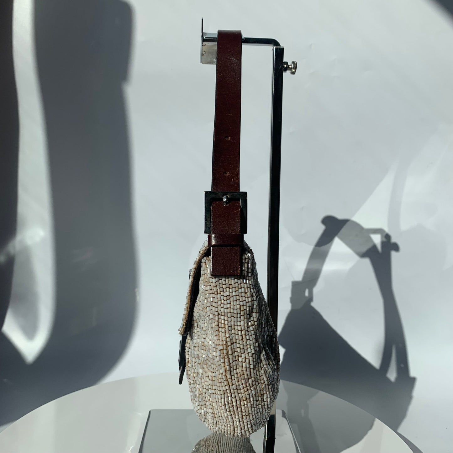 Fendi Baguette Shoulder bag with Beige Beads