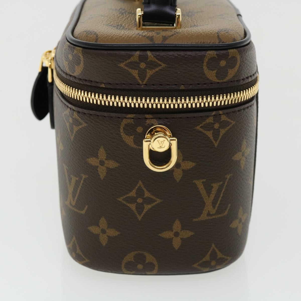 LOUIS VUITTON Monogram Reverse Vanity NVPM Hand Bag 2way M45165 LV 33160A