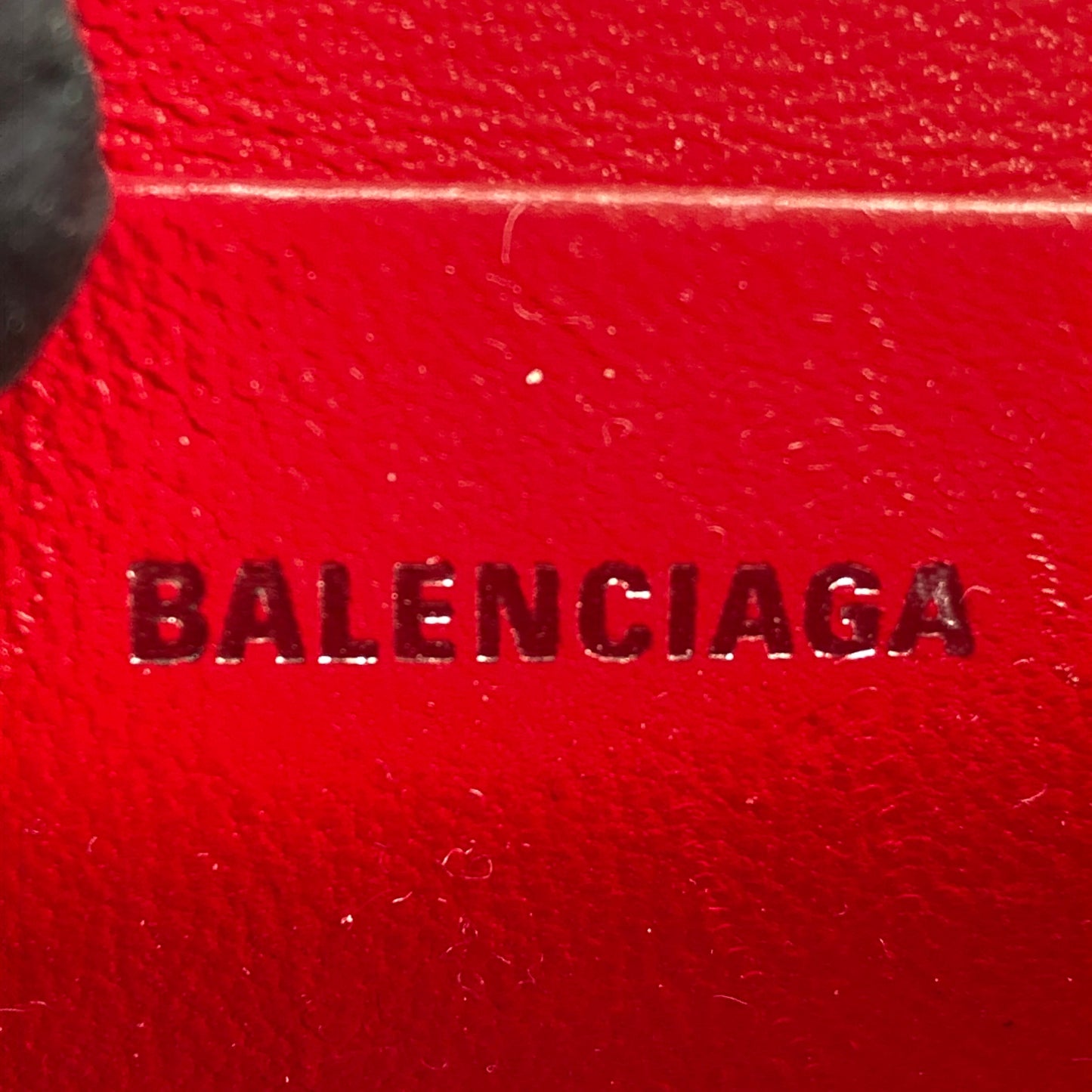 Balenciaga Red Croc Embossed Nano Hourglass Top Handle Bag