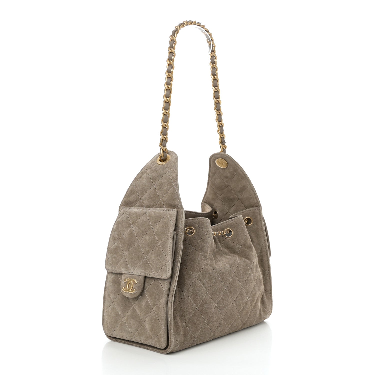 Chanel Suede Quilted Small Chanel 25 Handbag - Rovelle Bags