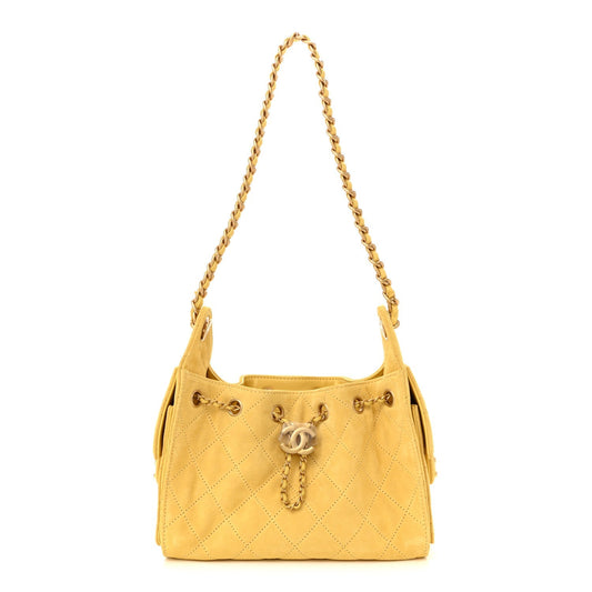 Chanel Suede Quilted Mini Chanel 25 Handbag - Rovelle Bags