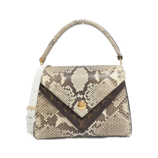Louis Vuitton Monogram + Exotic Leather Double V Bag