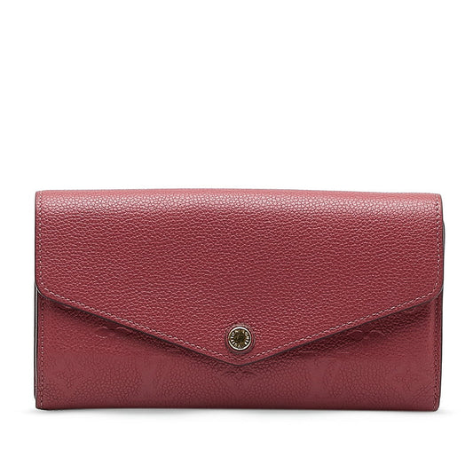 Louis Vuitton Monogram Amplant Portfolio Sarah Long Wallet M62213 Lean Pink Leather Louis Vuitton
