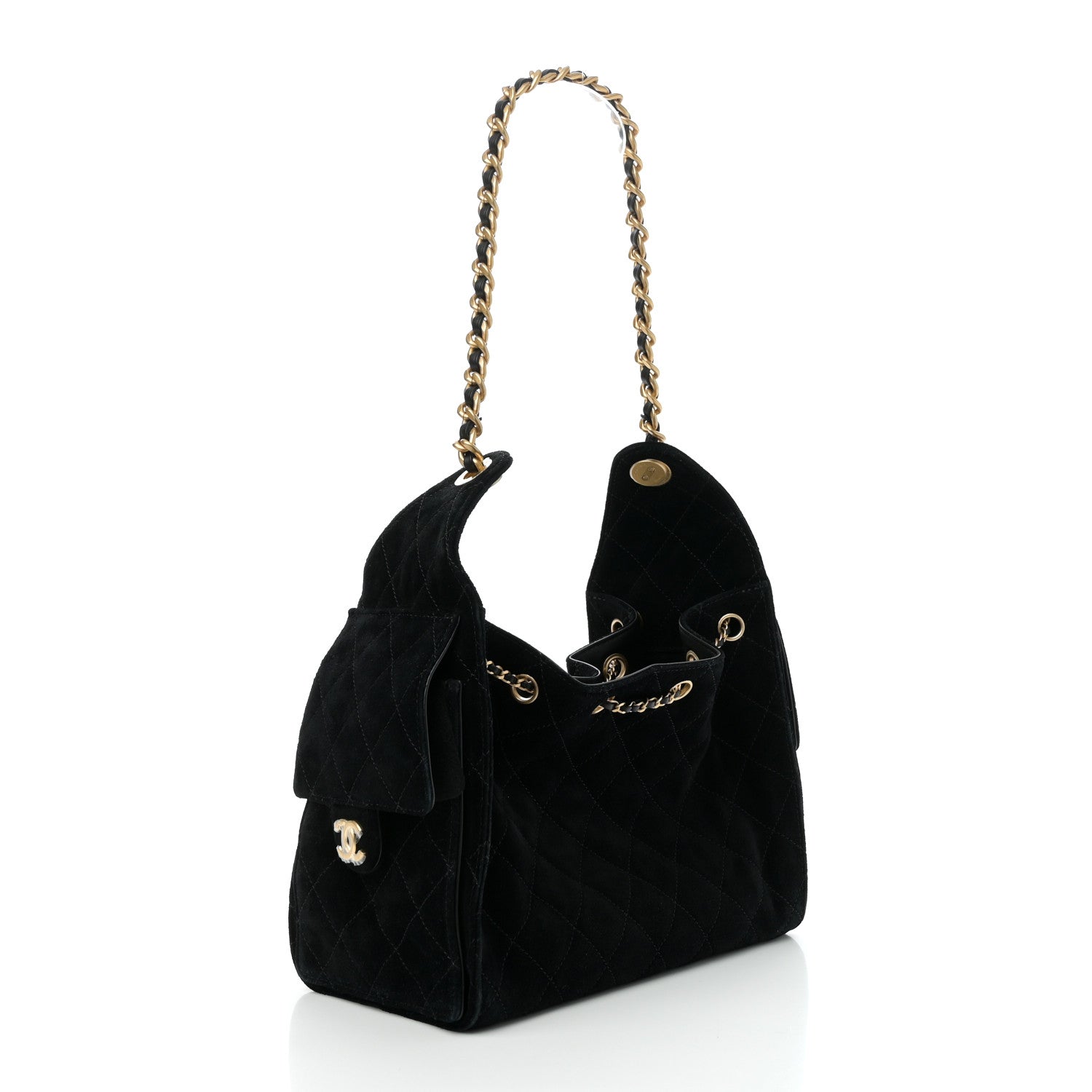 Chanel Suede Quilted Small Chanel 25 Handbag - Rovelle Bags