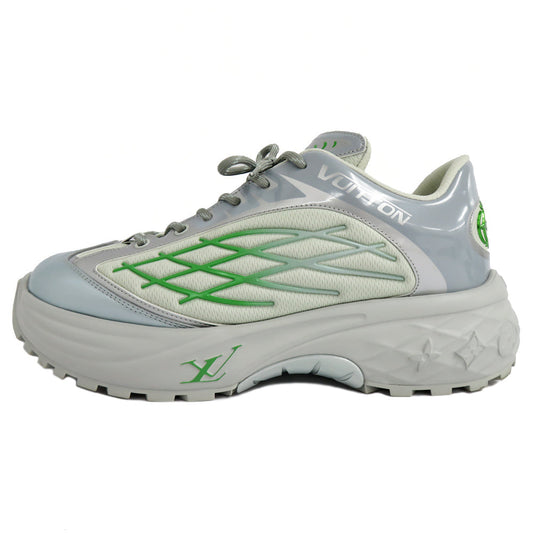Louis Vuitton LV Dialovery Line Sneaker 1ABZ3P Gr 7 Size 26.0cm Silver Green Logo Shoes