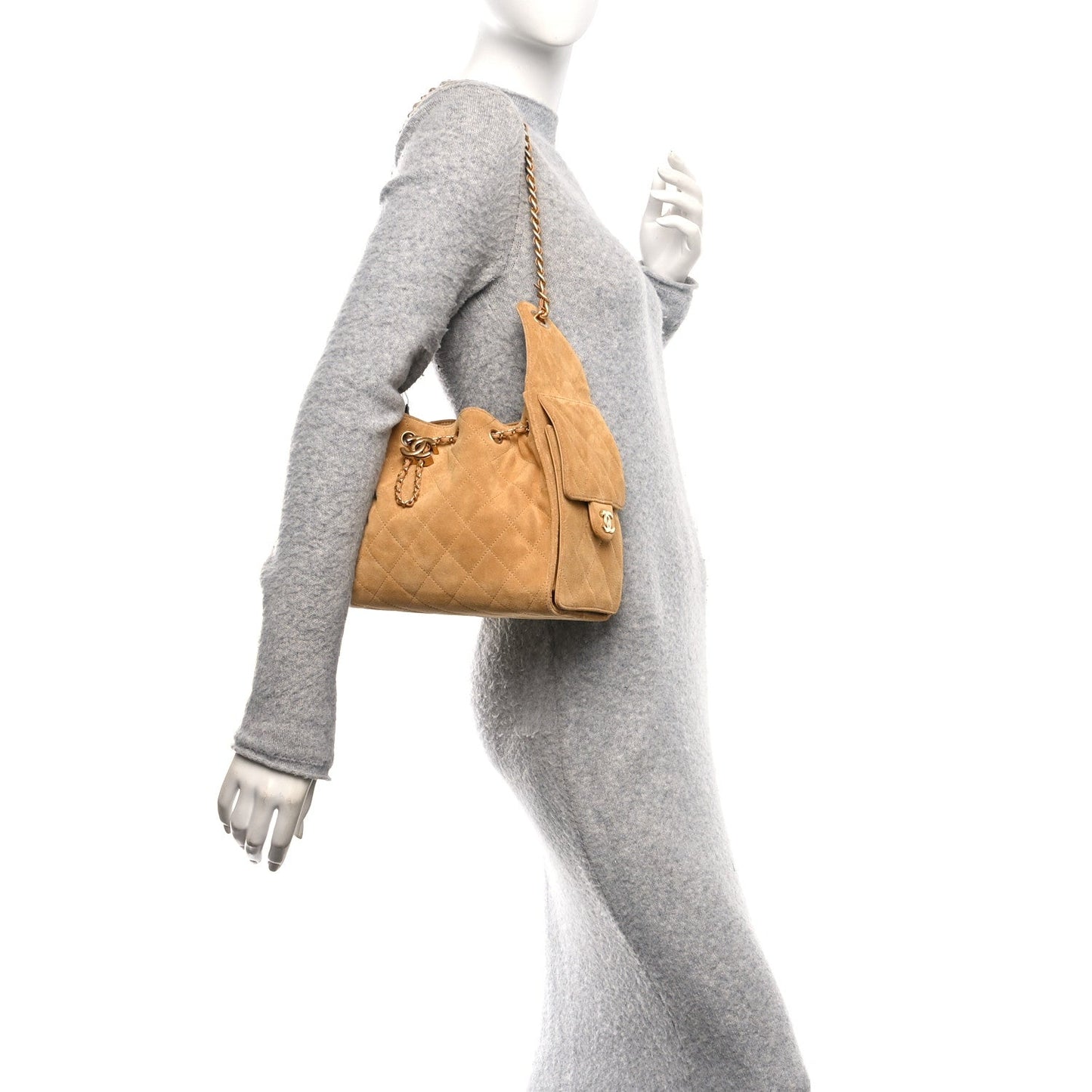 Chanel Suede Quilted Small Chanel 25 Handbag - Rovelle Bags
