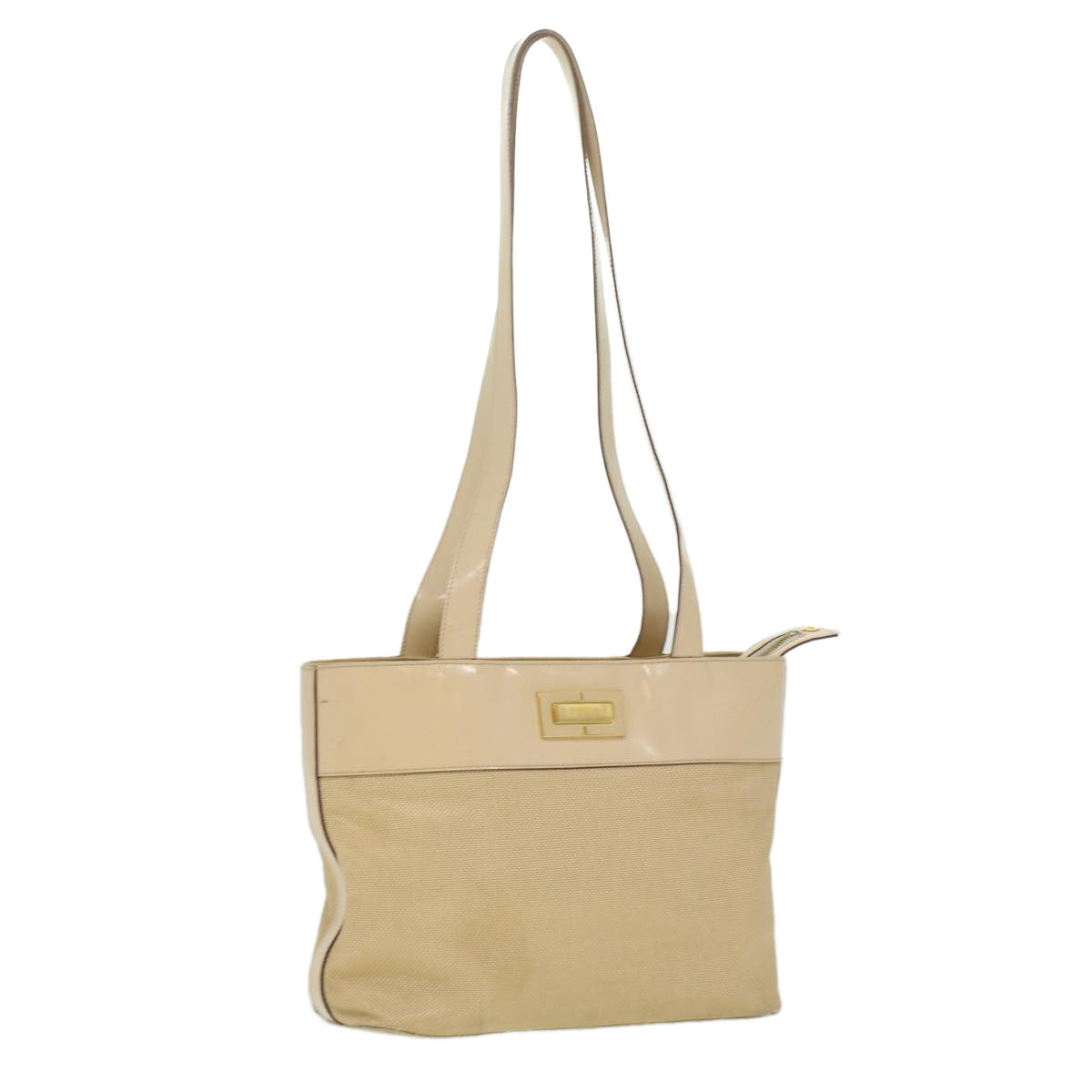 Luxury CELINE Shoulder Bag Enamel nylon Beige 36352