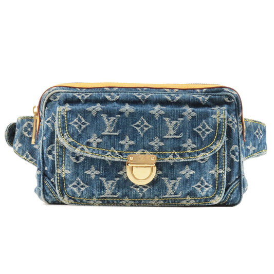 Louis Vuitton Monogram Denim Bum Bag Waist Bag Blue M95347