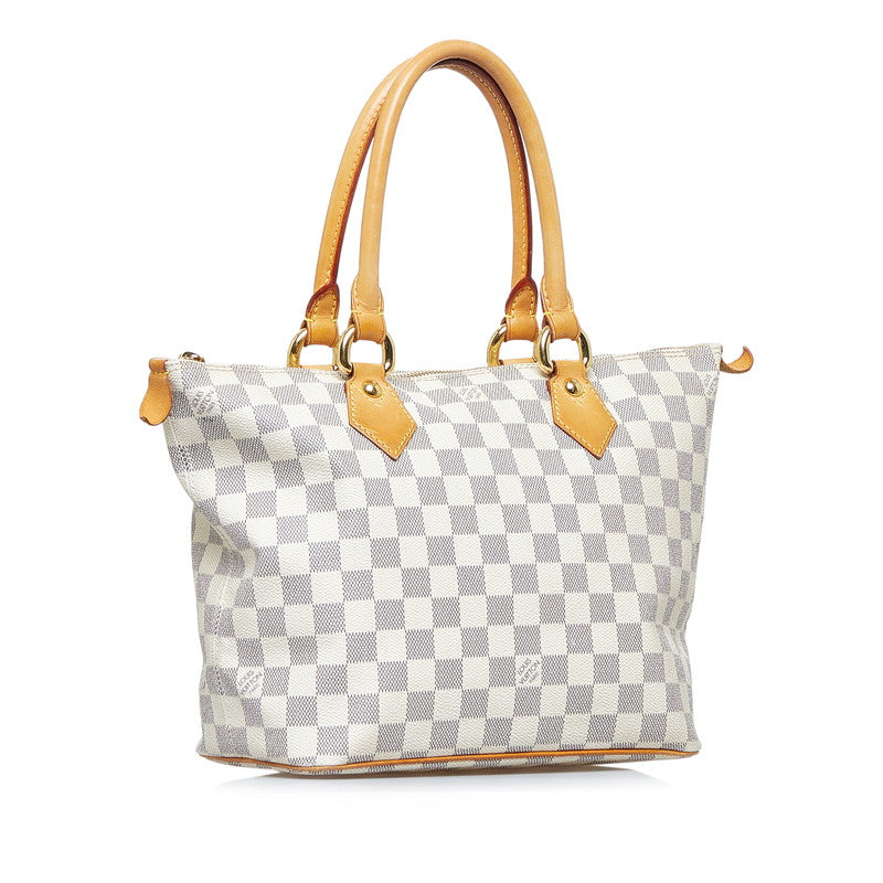 Louis Vuitton Damière Azur Salée PM Handbag N51186 White PVC Leather Louis Vuitton