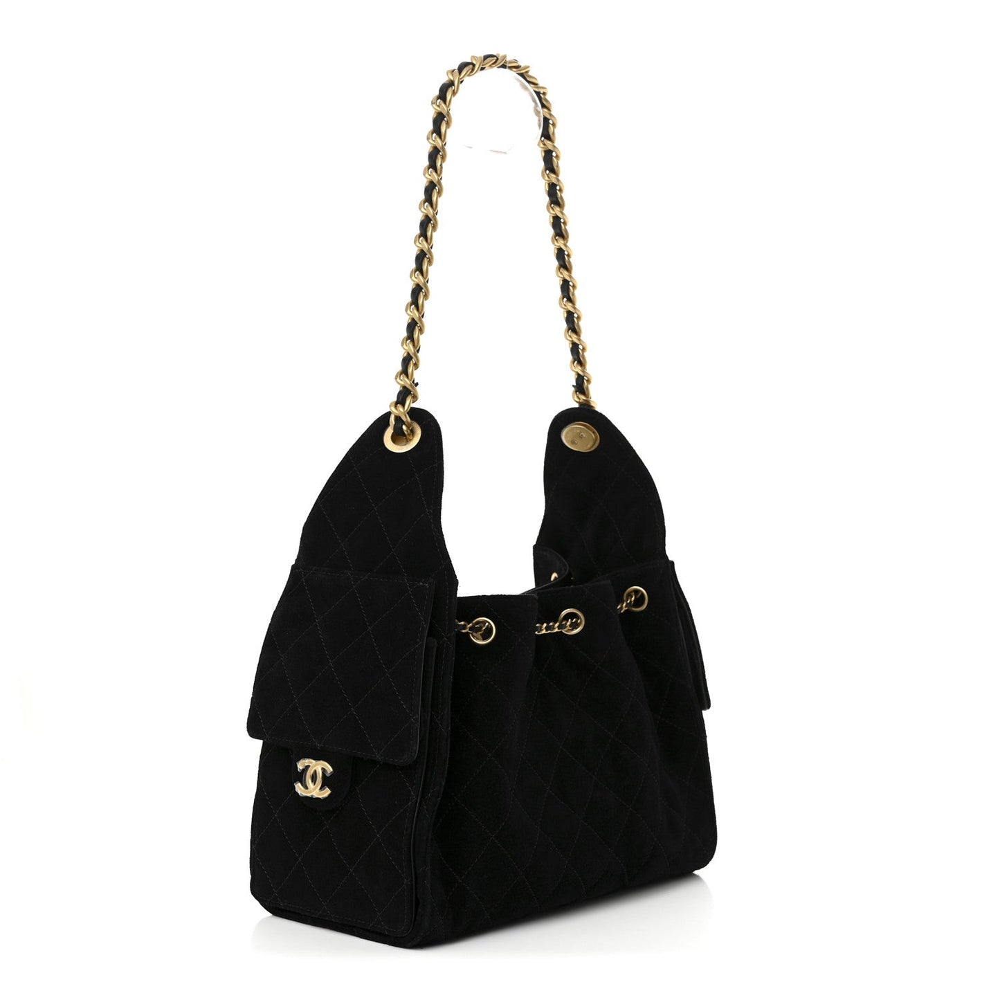 Chanel Suede Quilted Small Chanel 25 Handbag - Rovelle Bags