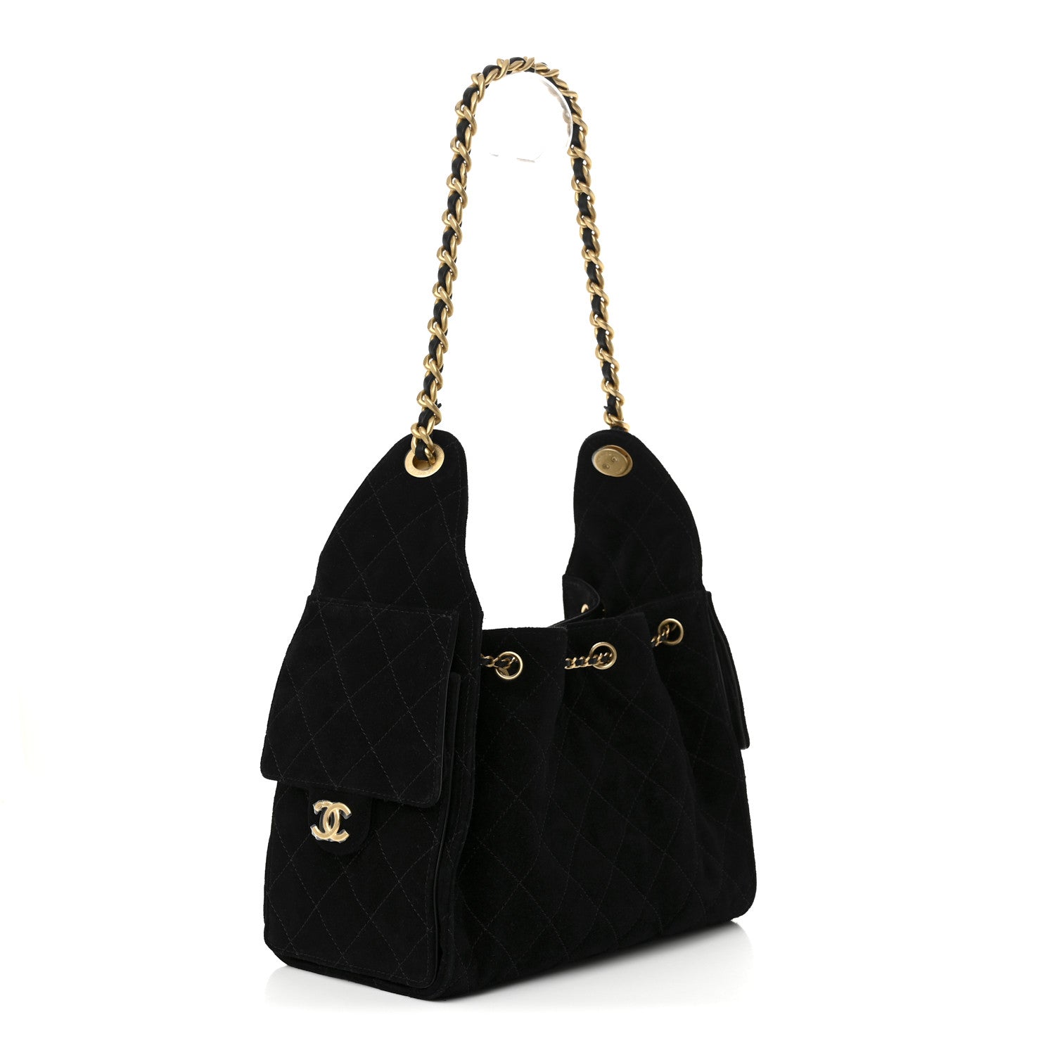 Chanel Suede Quilted Small Chanel 25 Handbag - Rovelle Bags